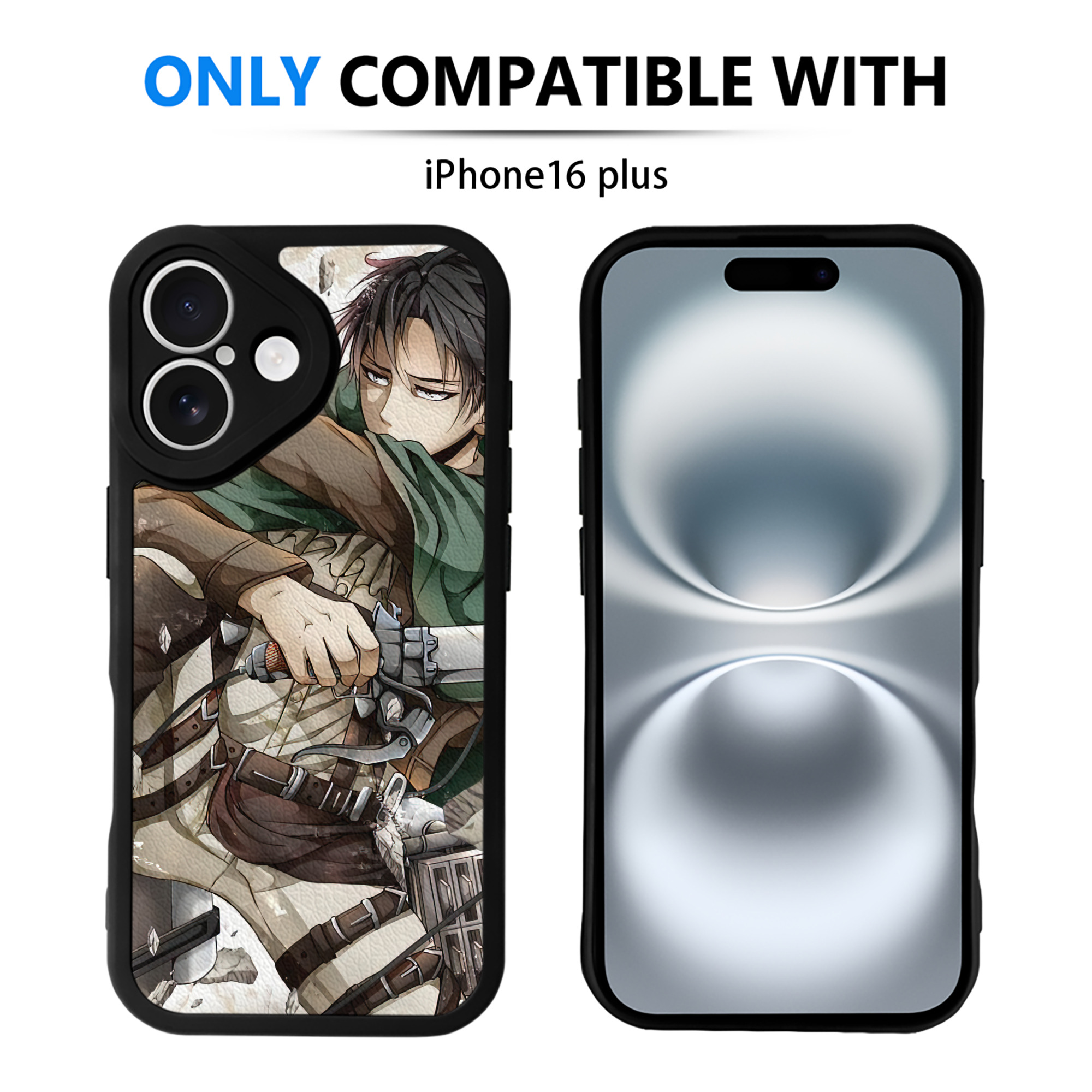 （画像用） 進撃の巨人 Attack on Titan 【iPhone 16シリーズ対応】シリコンスマホケース（レザー調） 材質：シリコン